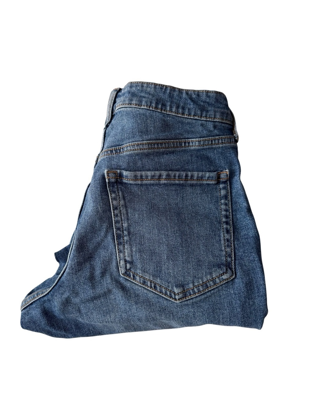 Old Navy High Rise O. G. Straight Destroyed Stretch Medium Wash Ankle Jeans